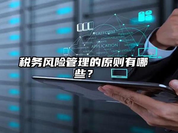 稅務風險管理(lǐ)的(de)原則有(yǒu)哪些？